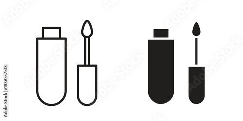 Lip gloss icon. filled flat sign for mobile concept. glyph and line symbols