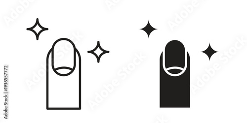 Manicure icon. filled flat sign for mobile concept. glyph and line symbols