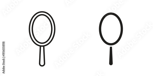 Mirror icon. filled flat sign for mobile concept. glyph and line symbols