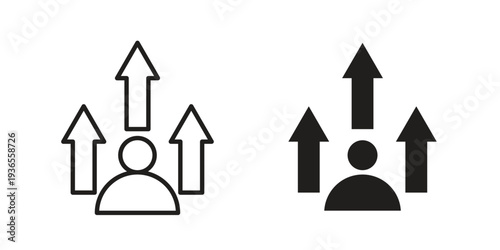 Personal development icon. filled flat sign for mobile concept. glyph and line symbols