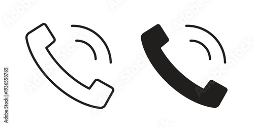 Phone call icon. filled flat sign for mobile concept. glyph and line symbols