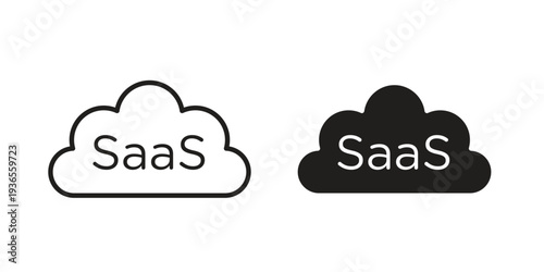 SaaS icon. filled flat sign for mobile concept. glyph and line symbols