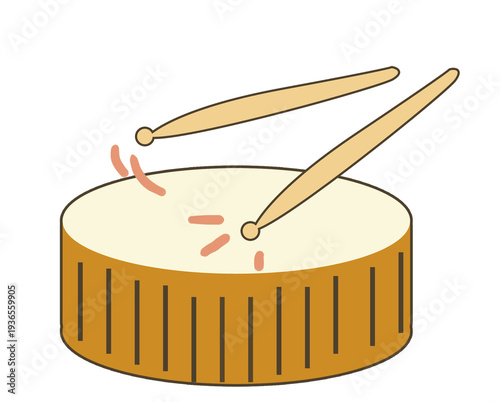 Billede på lærred Drum with drumstick