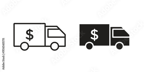 Shipping charges icon. filled flat sign for mobile concept. glyph and line symbols