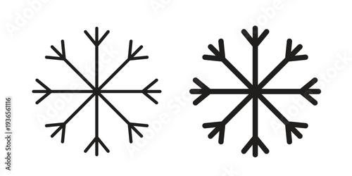 Snowflake icon. filled flat sign for mobile concept. glyph and line symbols