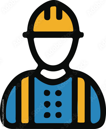modern construction worker vector icon