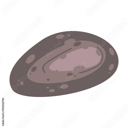 Rock stone cartoon top view. Natural boulder. For landscape design, plan, maps