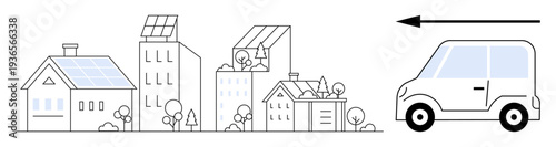 Sustainable urban living. Sustainable architecture features solar-powered buildings and eco-friendly transportation. Sustainable design fosters a greener future. For green buildings, clean energy