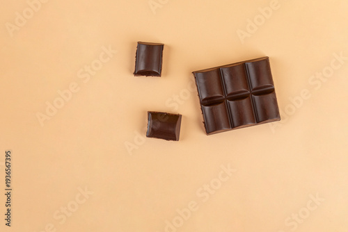 Wallpaper Mural A large chocolate bar on cream background. Torontodigital.ca