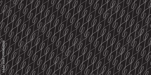 黒白の幾何学的な曲線模様