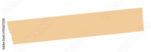 ギザギザに切られている茶色のクラフトテープ/ガムテープ - シンプルな梱包用粘着テープのイラスト素材