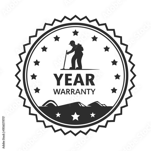 1 year warranty stamp with the text
