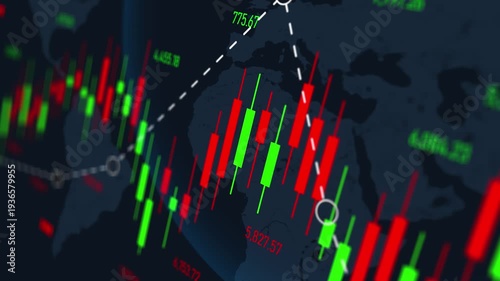 Economic recession stock market statistics, business and financial analytics, profit and cost rate dashboard
