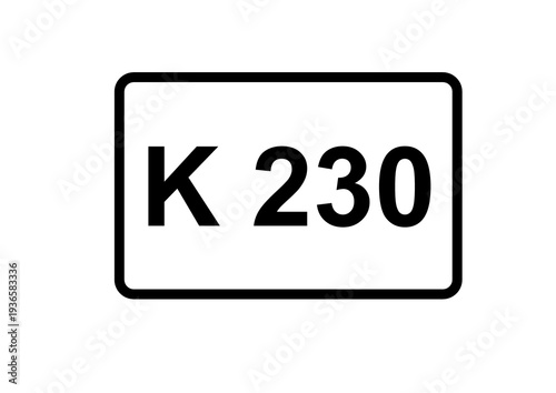 Illustration eines Kreisstraßenschildes der K 230 in Deutschland Free Download Illustration eines Kreisstraßenschildes der K 230 in Deutschland - GFXLoad
