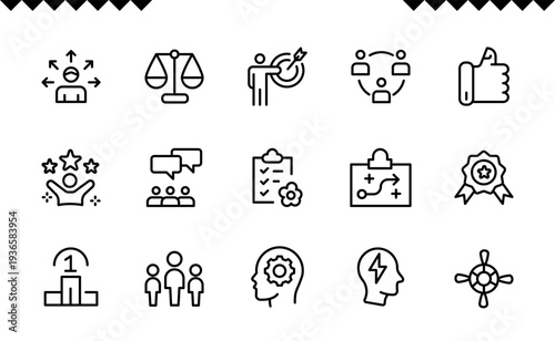Soft Skills and Core Values icon for leadership, ethics and professional growth