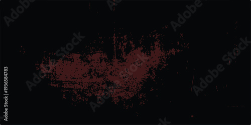 Abstract grunge background design featuring red blood stains and splat ink texture with black paint and orange fire flame splash illustration