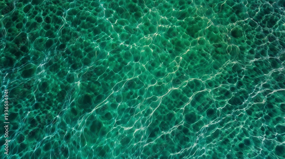 Fototapeta premium Clear Turquoise Ocean Water Texture Aerial Top View