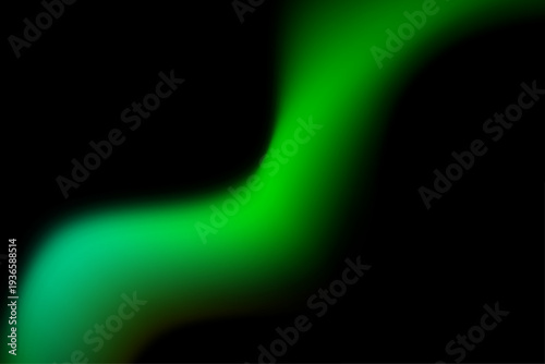 Abstract Green Neon Glow Gradient on Dark Background
