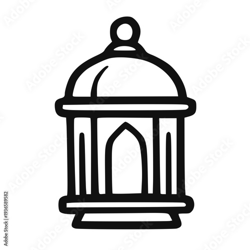 Ramadan Kareem Lantern Line Icon