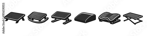 Collection of diverse footrest designs for ergonomic comfort and support
