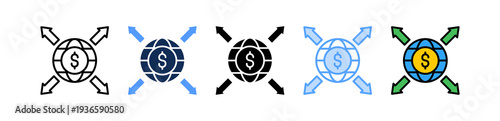 Business Expansion Icon Multiple Style