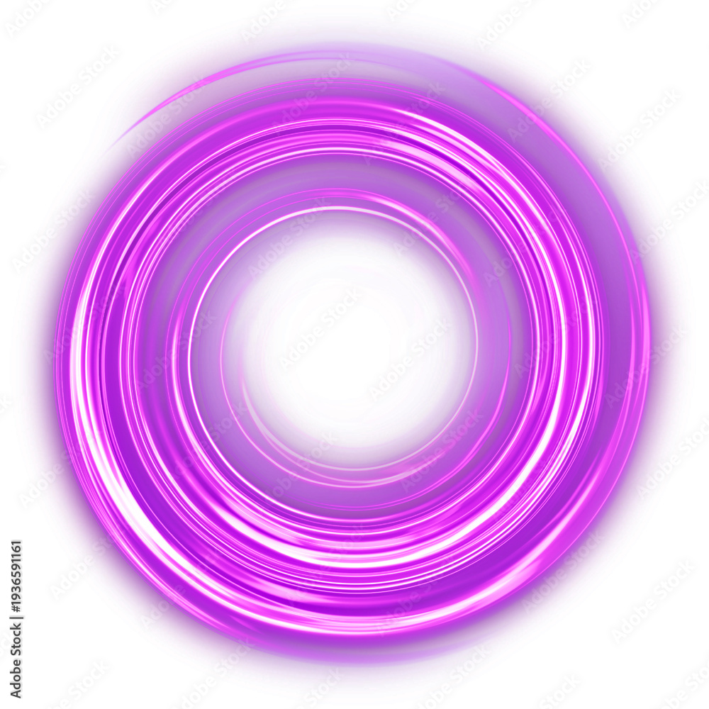 Obraz premium Electric energy ring with luminous light waves for high-tech design