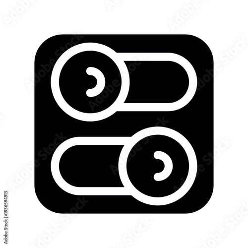 Double Toggle Switch Interface Icon