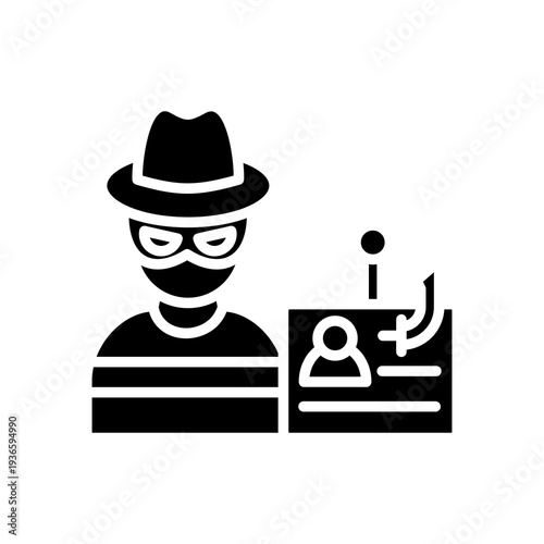 Identity Theft glyph icon