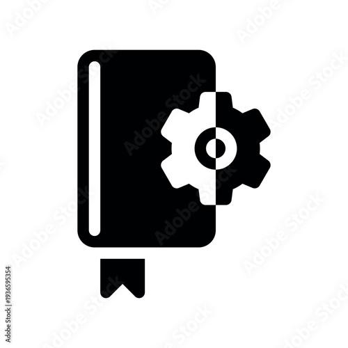 Technical Manual Book Embellished With A Gear