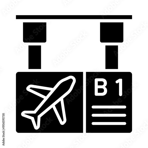 Airport icon vector set. Air terminal Illustration sign collection. Aviation symbol or logo.
