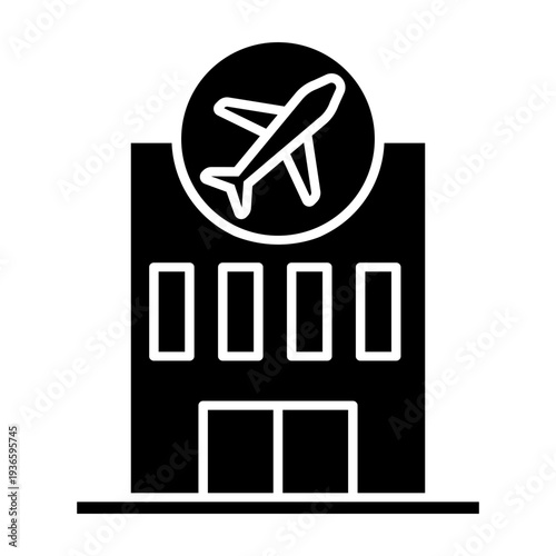 Airport icon vector set. Air terminal Illustration sign collection. Aviation symbol or logo.
