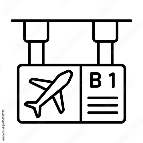 Airport icon vector set. Air terminal Illustration sign collection. Aviation symbol or logo.
