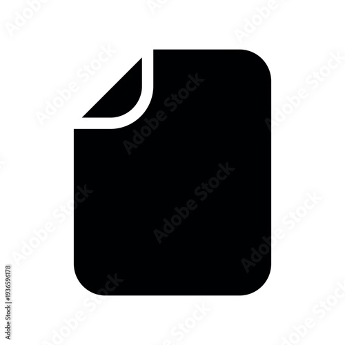 Generic Solid Document File Icon Representation