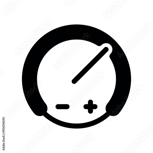 Circular Gauge Icon for Measuring Performance Speed