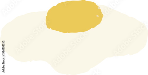 sunny side up fried egg for breakfast digital illustration 