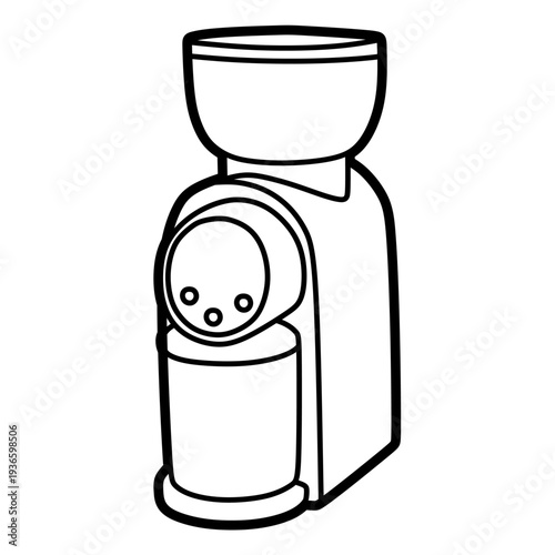 coffee grinder line art vector, editable lines