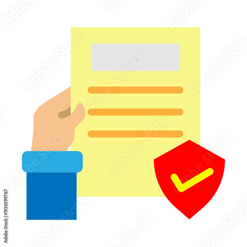 Consent Form Vector Flat Icon Design
