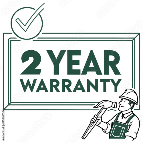 2 year warranty stamp with the text