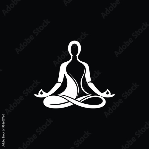 Serene person meditating in lotus position for mindfulness and relaxation