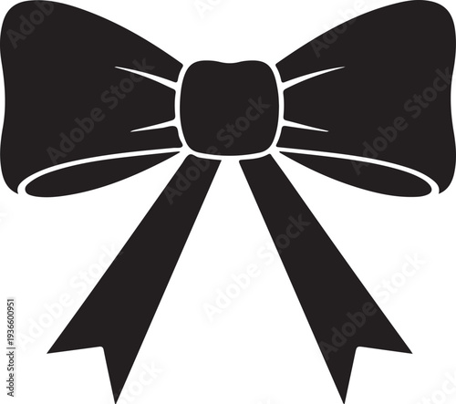 Bow icon in trendy flat style isolated on white background. Ribbon symbol for your web site design, logo, app, UI. Vector illustration