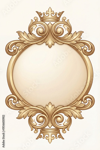 High-End Antique Gold Decorative Border Design
