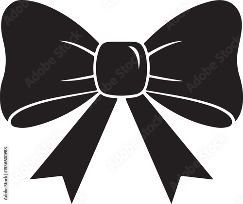 Bow icon in trendy flat style isolated on white background. Ribbon symbol for your web site design, logo, app, UI. Vector illustration