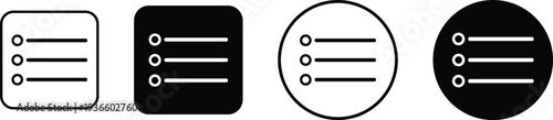 menu icon set. Website navigation symbol. Hamburger web. List menu sign.  App burger icons. three horizontal bars. Squares dots and ellipsis
