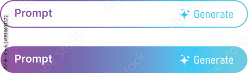 AI prompt generates interface bar icon. Natural language processing input graphic design. Chatbot command signs. text input and output signs