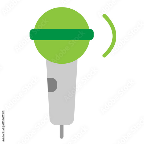 Microphone Vector Flat Icon Design