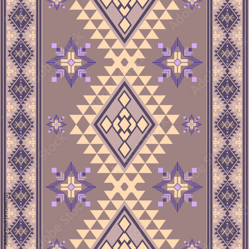 Seamless Ethnic Geometric Pattern Background