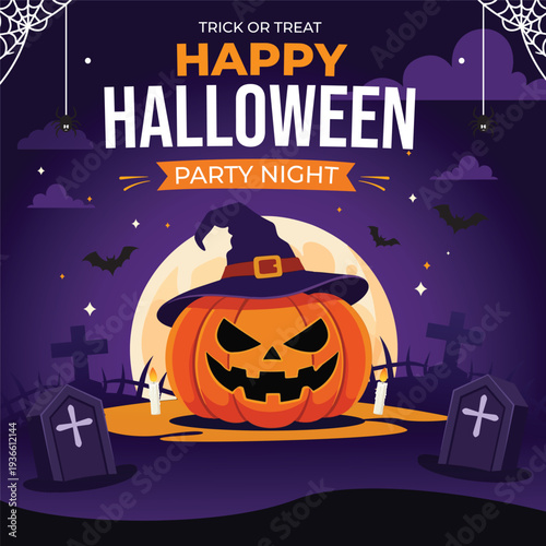 halloween social media post template