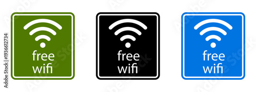 Wifi zone signal for free password vector and icon logo sticker. Sign symbol router for wave wlan fi and set round signage. Wifi network area for free public access and password wi-fi web