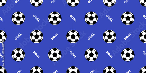 Soccer seamless football ball pattern with american texture, sport vector design and a boy for print border or cute hexagon background. Modern wallpaper with net graphic, world goal graffiti