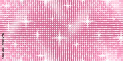 Disco glitter sequin for background pink texture and backdrop purple glam. Dance tile pattern for ball party rose and seamless mosaic retro. Disco floor neon for background pool bg and pink